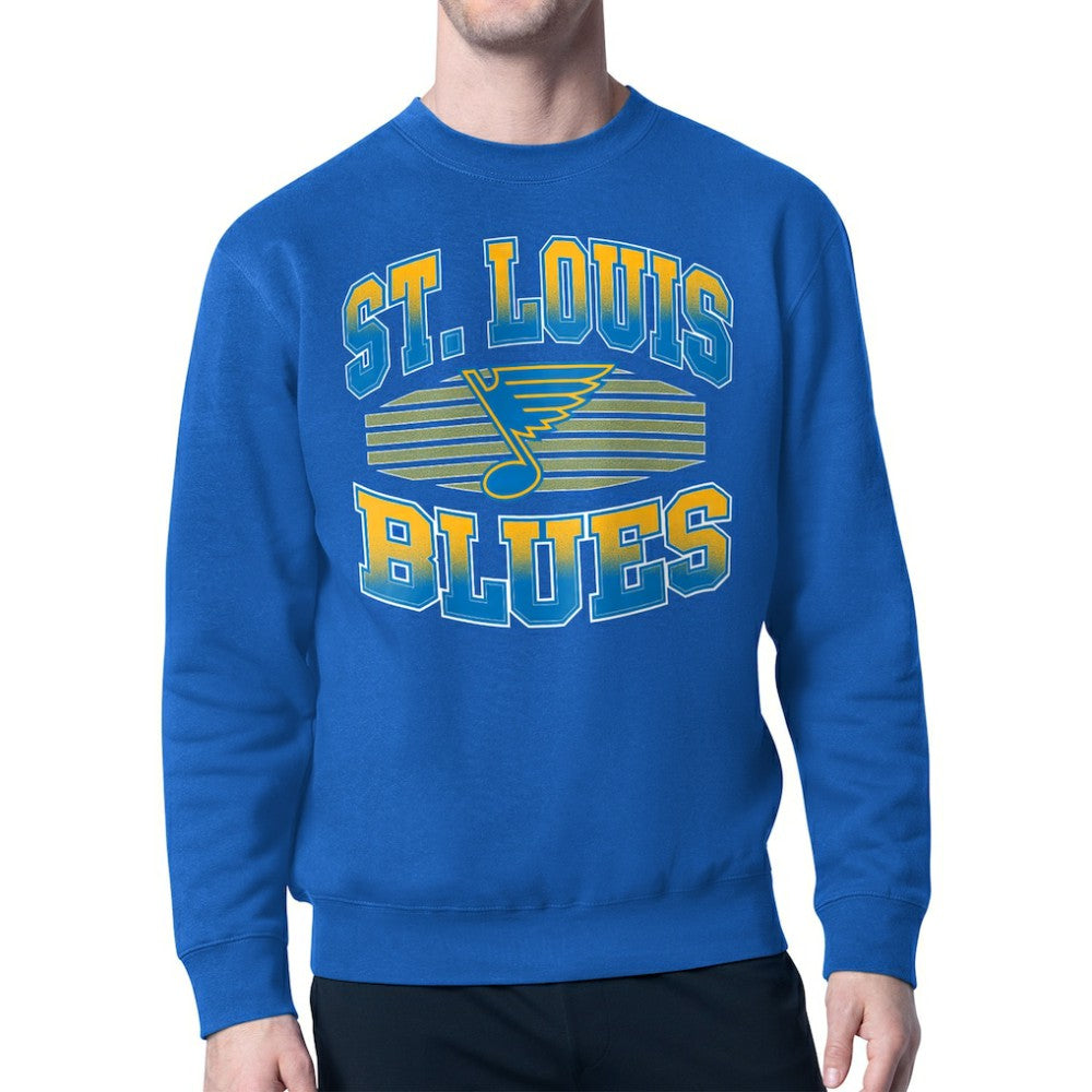 St. Louis Blues Starter Team Grit Graphic Fleece Pullover Sweatshirt - Blue - NHL