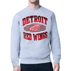 Detroit Red Wings Starter Team Grit Graphic Fleece Pullover Sweatshirt - Gray - NHL
