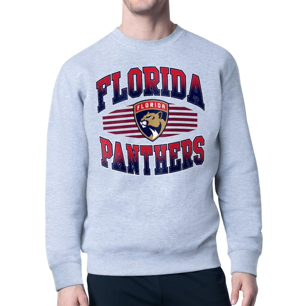 Florida Panthers Starter Team Grit Graphic Fleece Pullover Sweatshirt - Gray - NHL