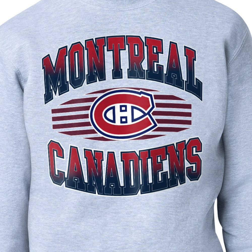 Montreal Canadiens Starter Team Grit Graphic Fleece Pullover Sweatshirt - Gray - NHL