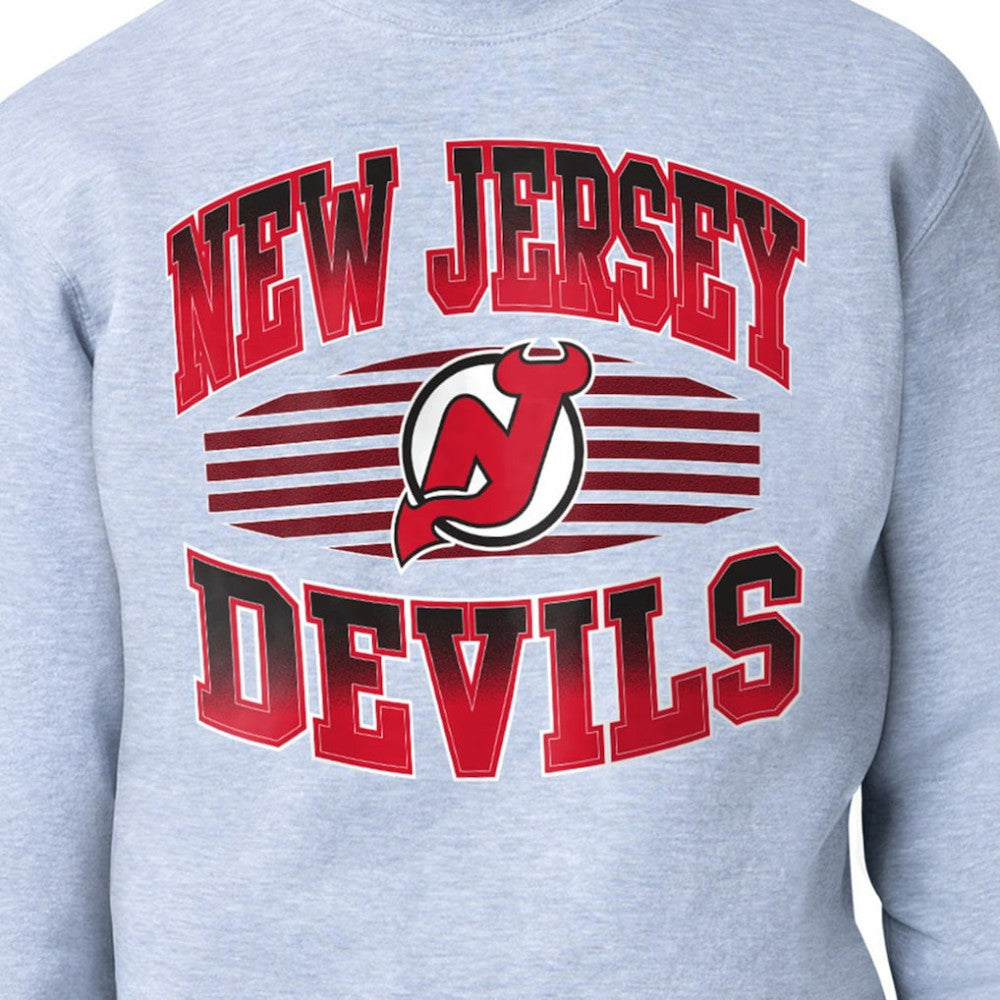 New Jersey Devils Starter Team Grit Graphic Fleece Pullover Sweatshirt - Gray - NHL