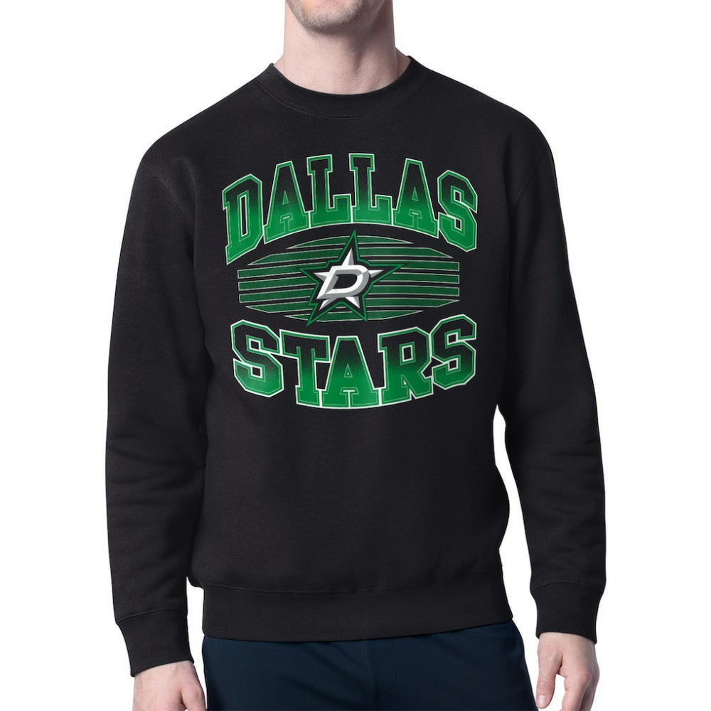 Dallas Stars Starter Team Grit Graphic Fleece Pullover Sweatshirt - Black - NHL