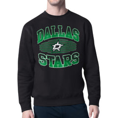 Dallas Stars Starter Team Grit Graphic Fleece Pullover Sweatshirt - Black - NHL