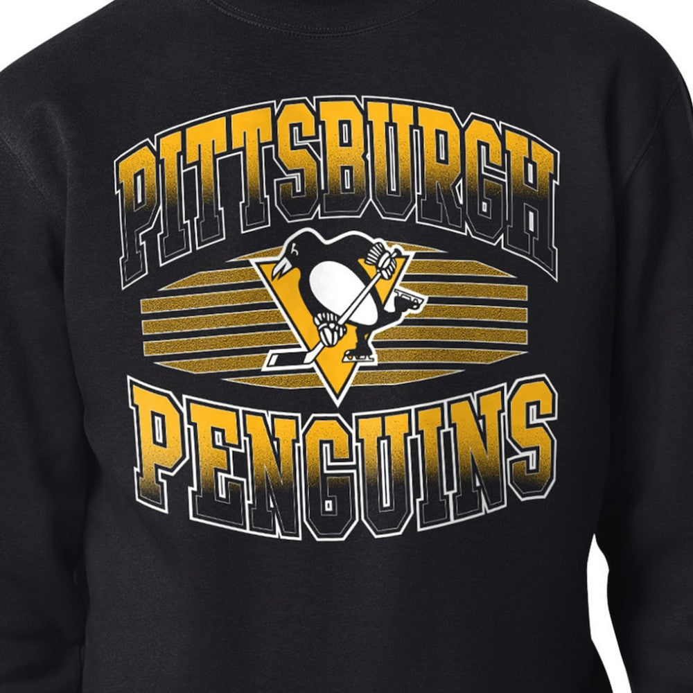 Pittsburgh Penguins Starter Team Grit Graphic Fleece Pullover Sweatshirt - Black - NHL