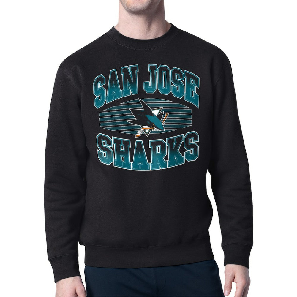 San Jose Sharks Starter Team Grit Graphic Fleece Pullover Sweatshirt - Black - NHL