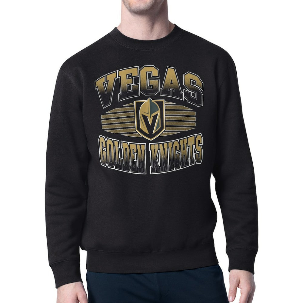 Vegas Golden Knights Starter Team Grit Graphic Fleece Pullover Sweatshirt - Black - NHL