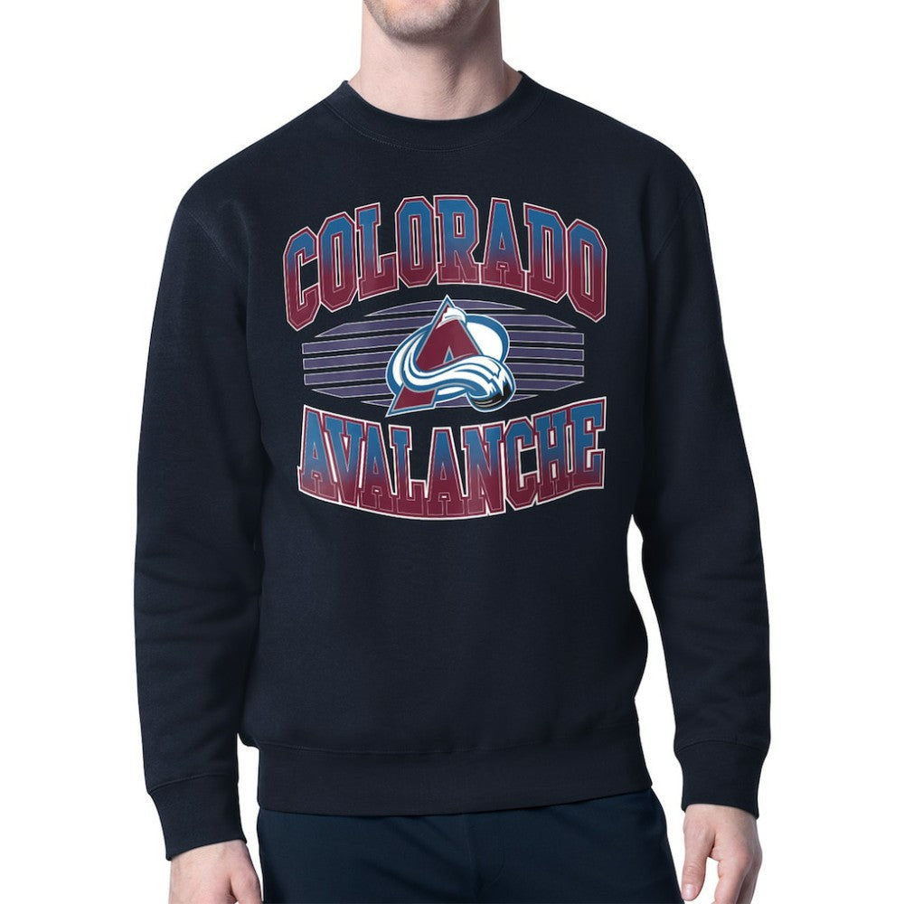 Colorado Avalanche Starter Team Grit Graphic Fleece Pullover Sweatshirt - Navy - NHL