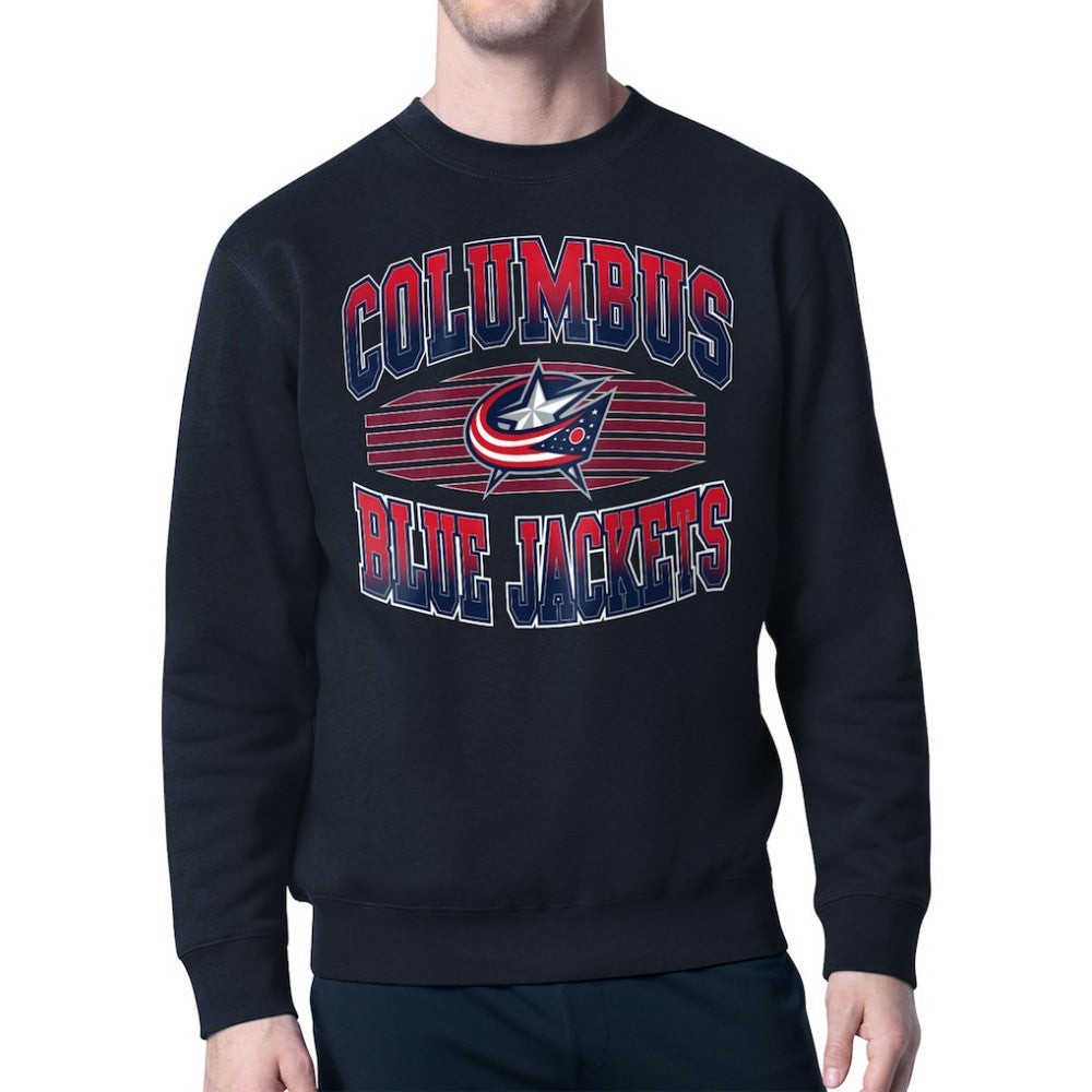Columbus Blue Jackets Starter Team Grit Graphic Fleece Pullover Sweatshirt - Navy - NHL