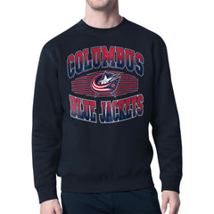 Columbus Blue Jackets Starter Team Grit Graphic Fleece Pullover Sweatshirt - Navy - NHL