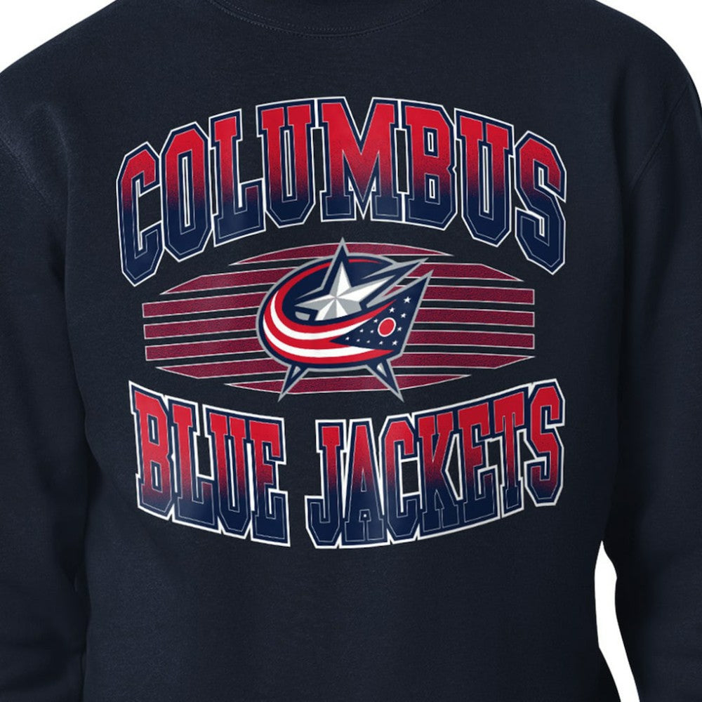 Columbus Blue Jackets Starter Team Grit Graphic Fleece Pullover Sweatshirt - Navy - NHL