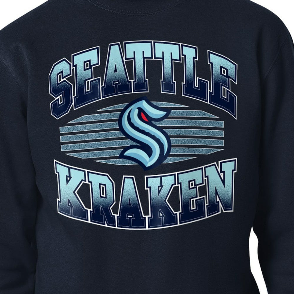 Seattle Kraken Starter Team Grit Graphic Fleece Pullover Sweatshirt - Deep Sea Blue - NHL