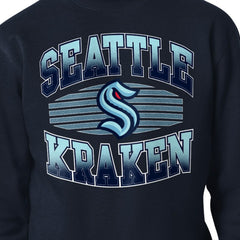 Seattle Kraken Starter Team Grit Graphic Fleece Pullover Sweatshirt - Deep Sea Blue - NHL