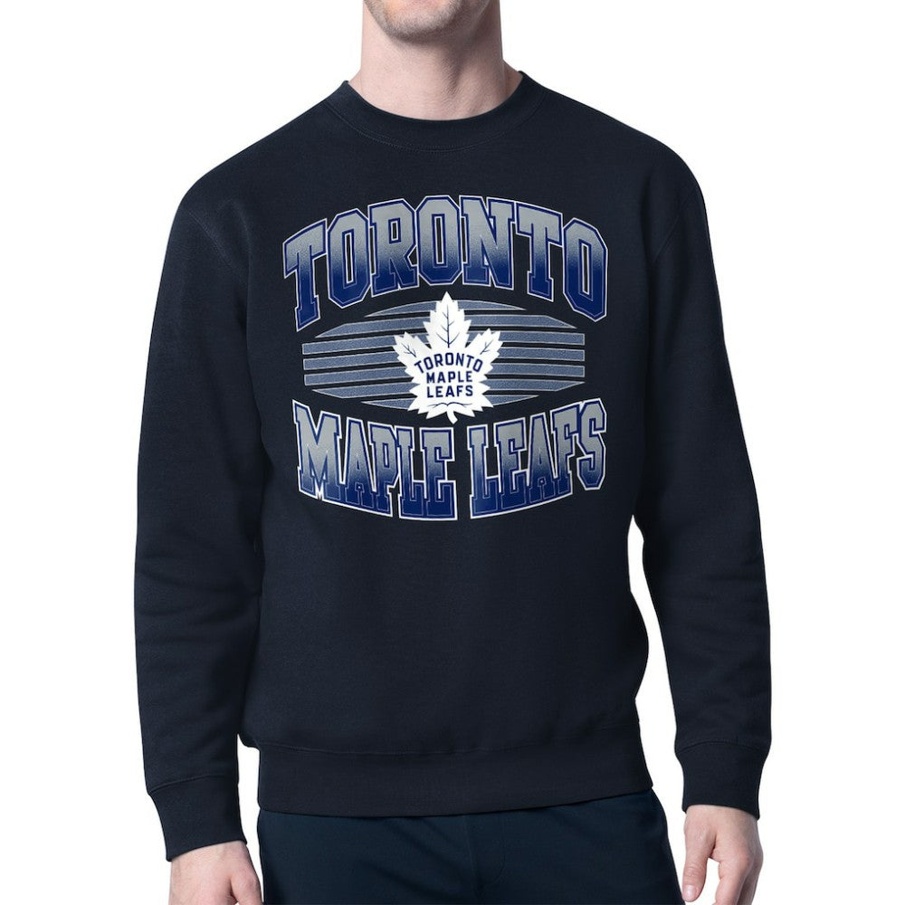 Toronto Maple Leafs Starter Team Grit Graphic Fleece Pullover Sweatshirt - Navy - NHL