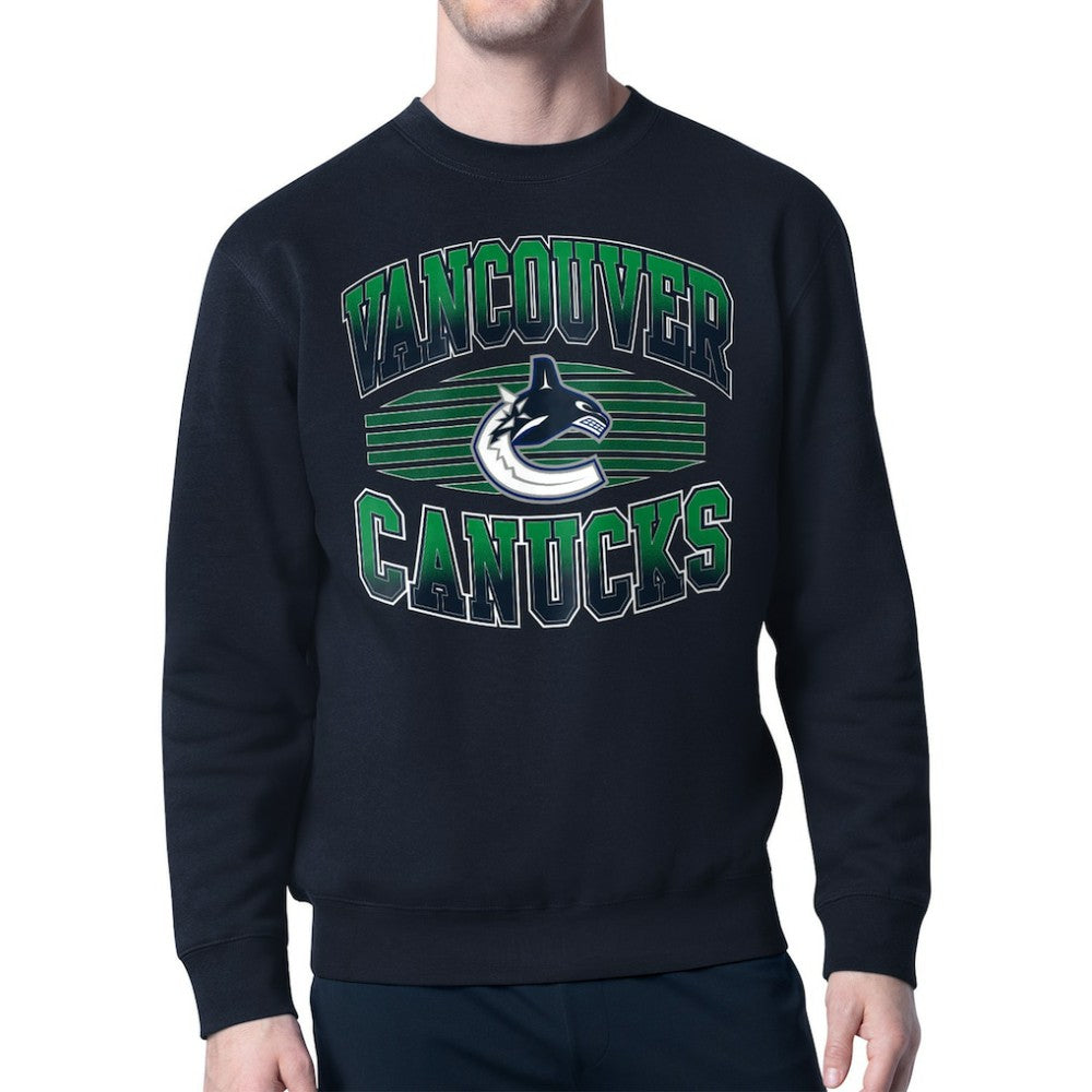 Vancouver Canucks Starter Team Grit Graphic Fleece Pullover Sweatshirt - Navy - NHL