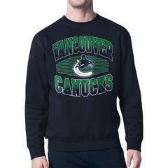 Vancouver Canucks Starter Team Grit Graphic Fleece Pullover Sweatshirt - Navy - NHL