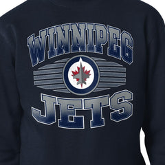 Winnipeg Jets Starter Team Grit Graphic Fleece Pullover Sweatshirt - Navy - NHL