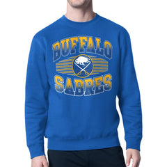 Buffalo Sabres Starter Team Grit Graphic Fleece Pullover Sweatshirt - Royal - NHL