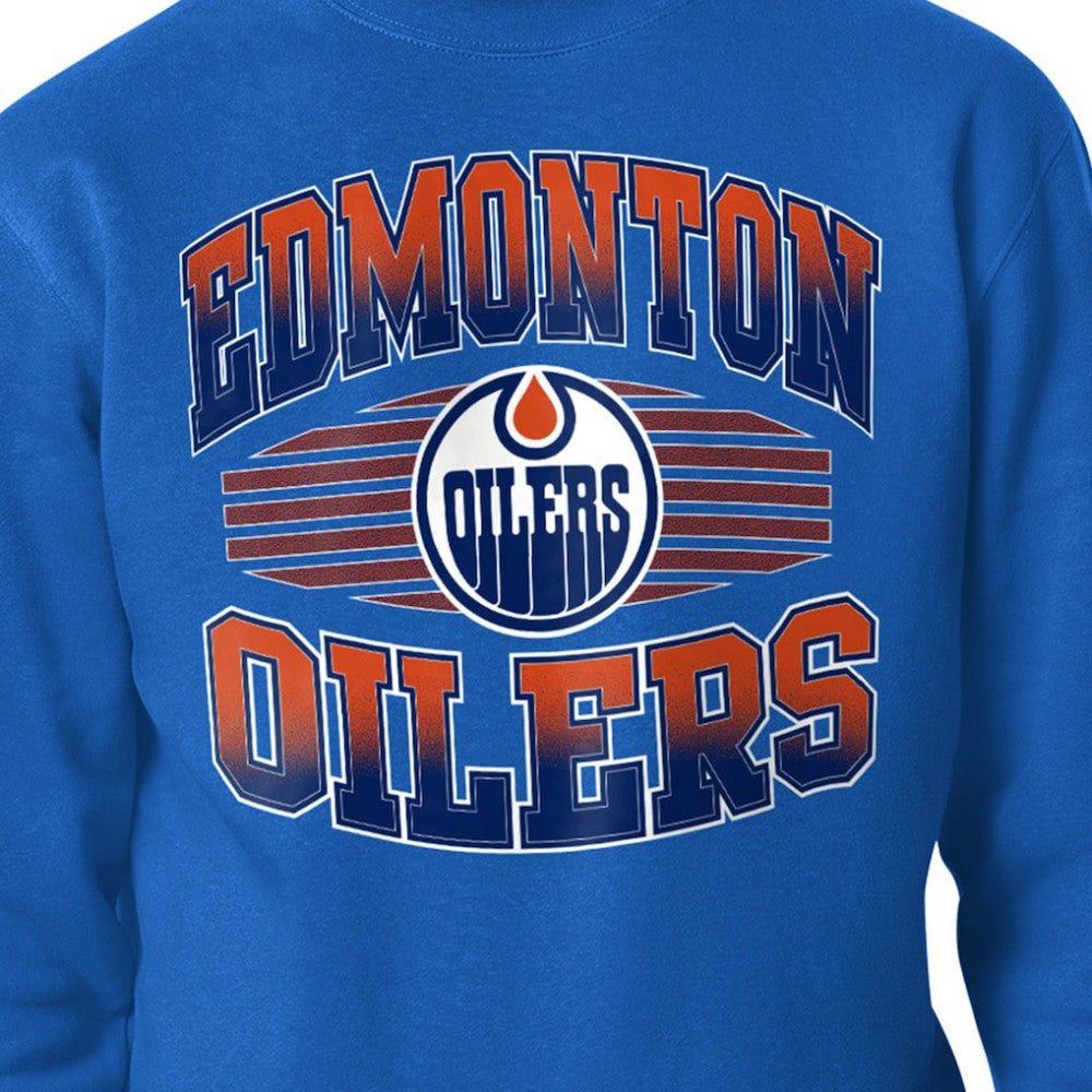 Edmonton Oilers Starter Team Grit Graphic Fleece Pullover Sweatshirt - Royal - NHL