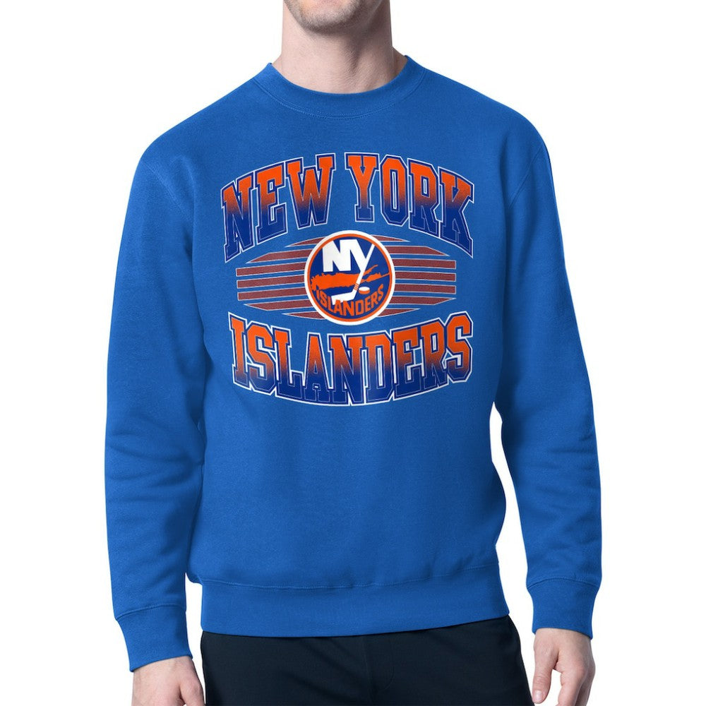 New York Islanders Starter Team Grit Graphic Fleece Pullover Sweatshirt - Royal - NHL