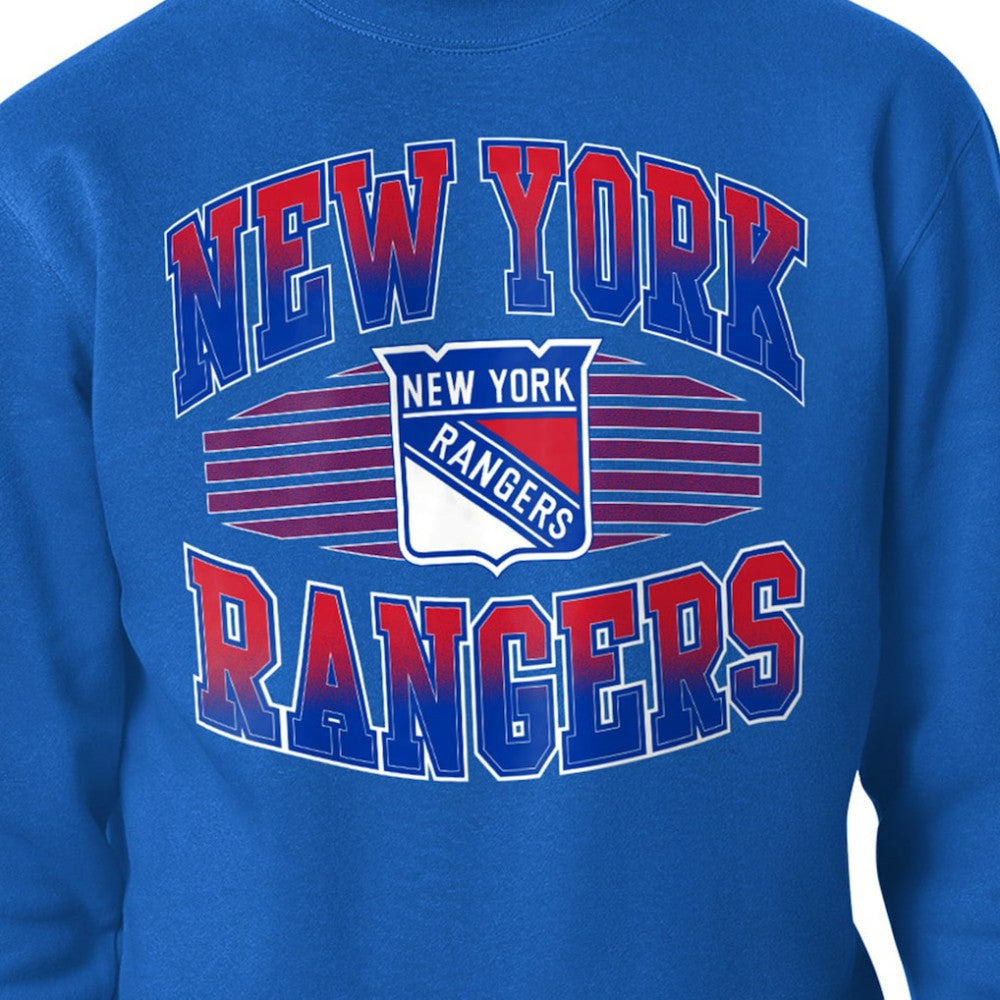 New York Rangers Starter Team Grit Graphic Fleece Pullover Sweatshirt - Blue - NHL