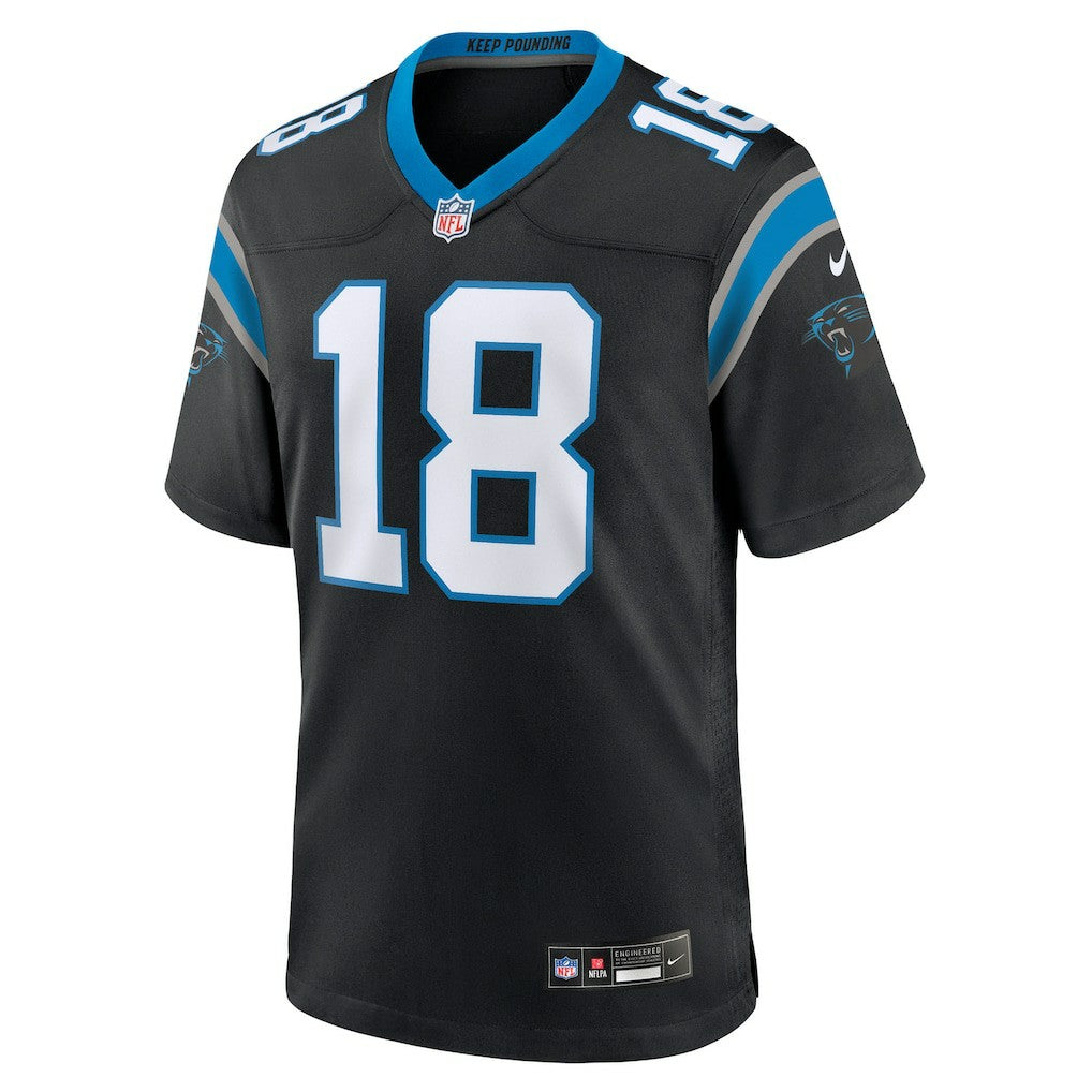 Jalen Coker Carolina Panthers Team Game Jersey Black | Nike for Sale