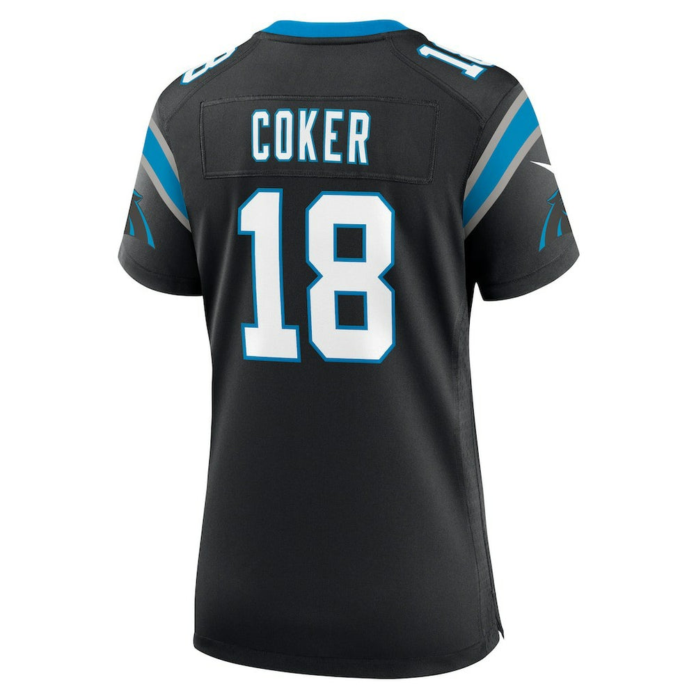 Jalen Coker Carolina Panthers Women's Team Game Jersey Black | Nike for Sale
