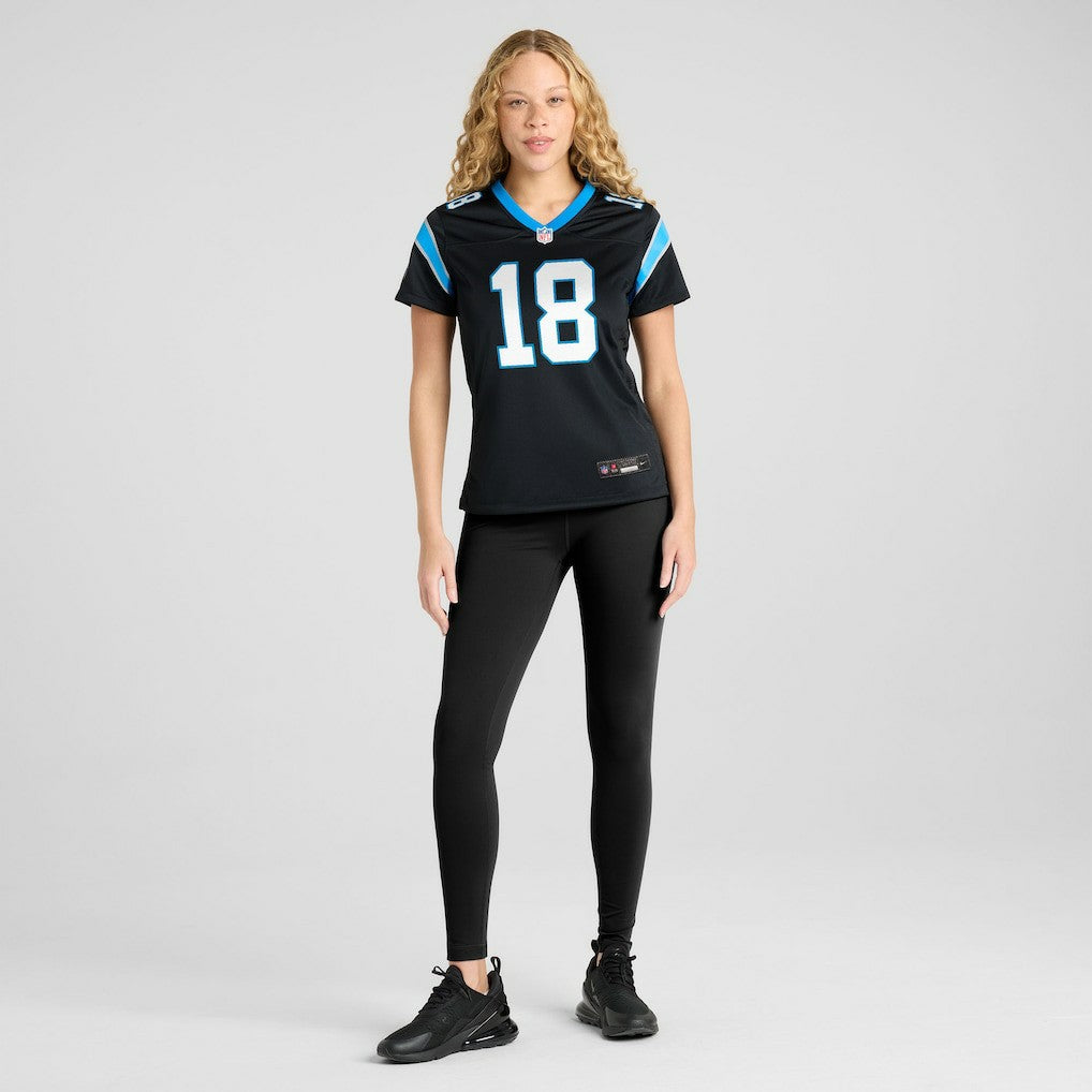 Jalen Coker Carolina Panthers Women's Team Game Jersey Black | Nike for Sale