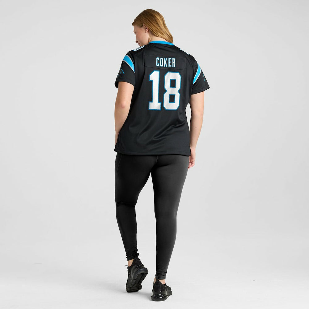 Jalen Coker Carolina Panthers Women's Team Game Jersey Black | Nike for Sale