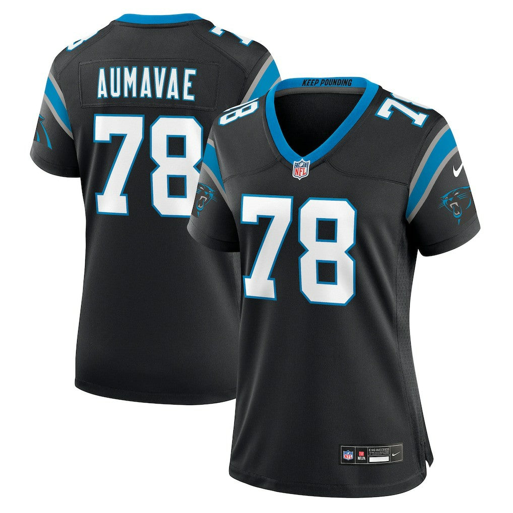 Popo Aumavae Carolina Panthers Women's Team Game Jersey Black | Nike for Sale