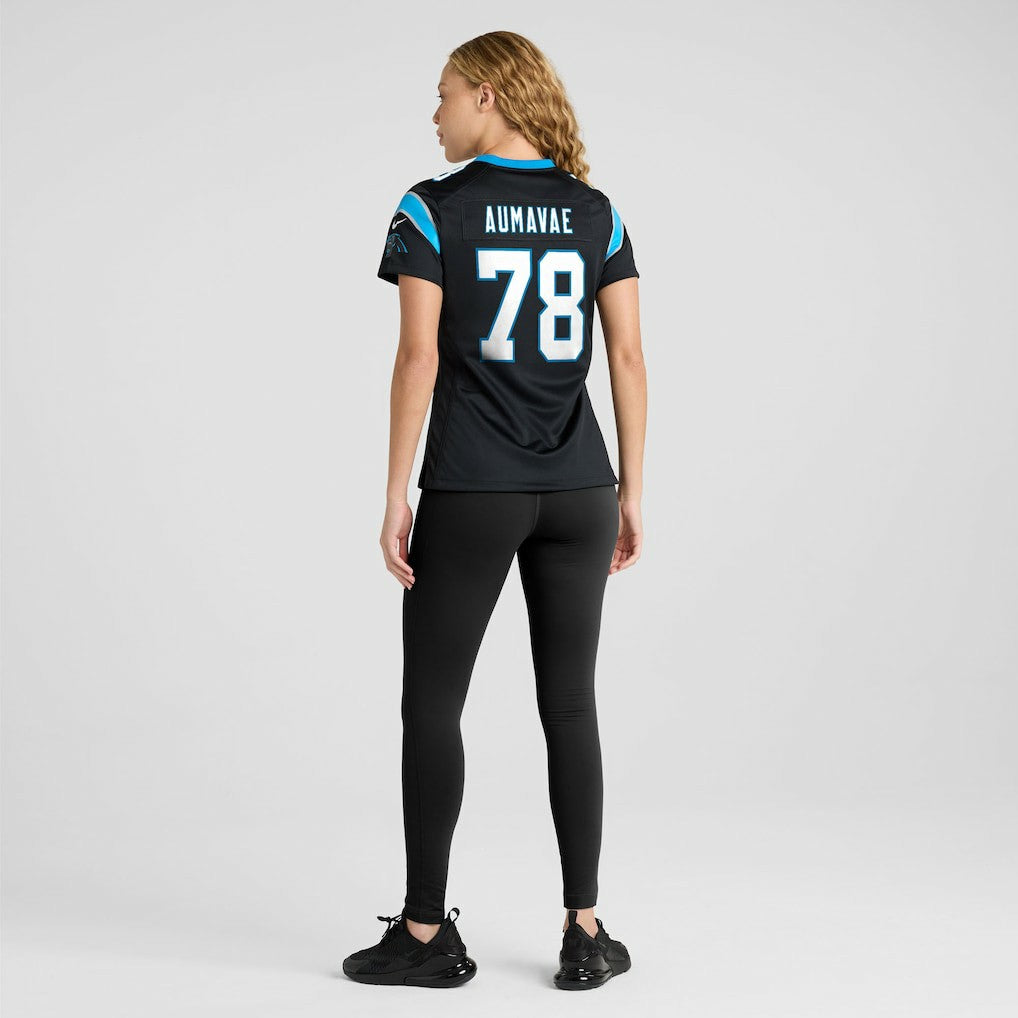 Popo Aumavae Carolina Panthers Women's Team Game Jersey Black | Nike for Sale