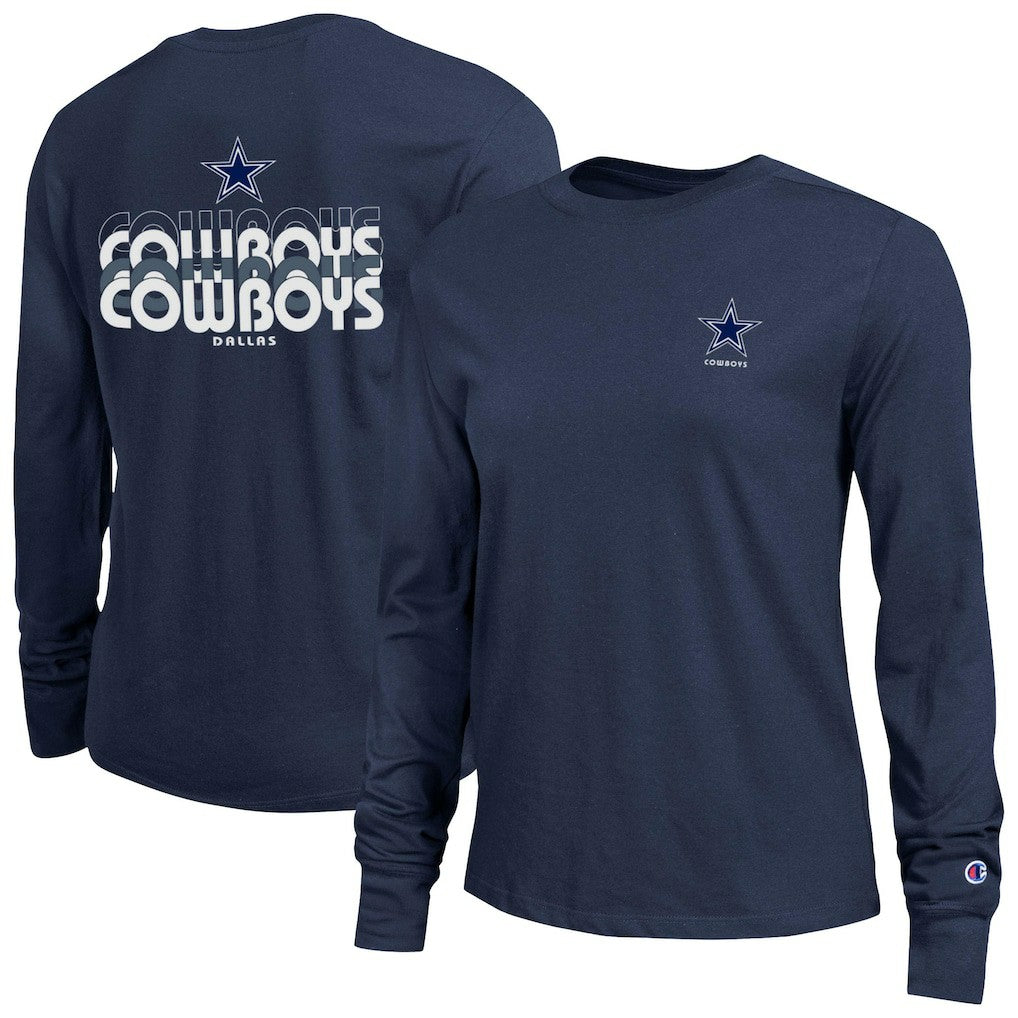 Dallas Cowboys Champion Women's Core Long-Sleeve T-Shirt Navy | NFL