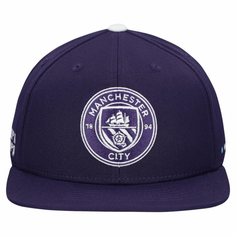Manchester City Unisex Locale Snapback Hat Purple - FIFA World CUP