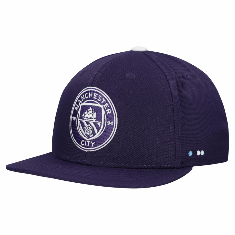 Manchester City Unisex Locale Snapback Hat Purple - FIFA World CUP
