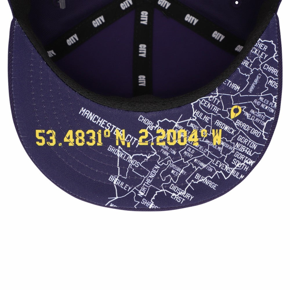 Manchester City Unisex Locale Snapback Hat Purple - FIFA World CUP
