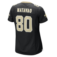 Moliki Matavao New Orleans Saints Women's Team Game Jersey Black | Nike for Sale