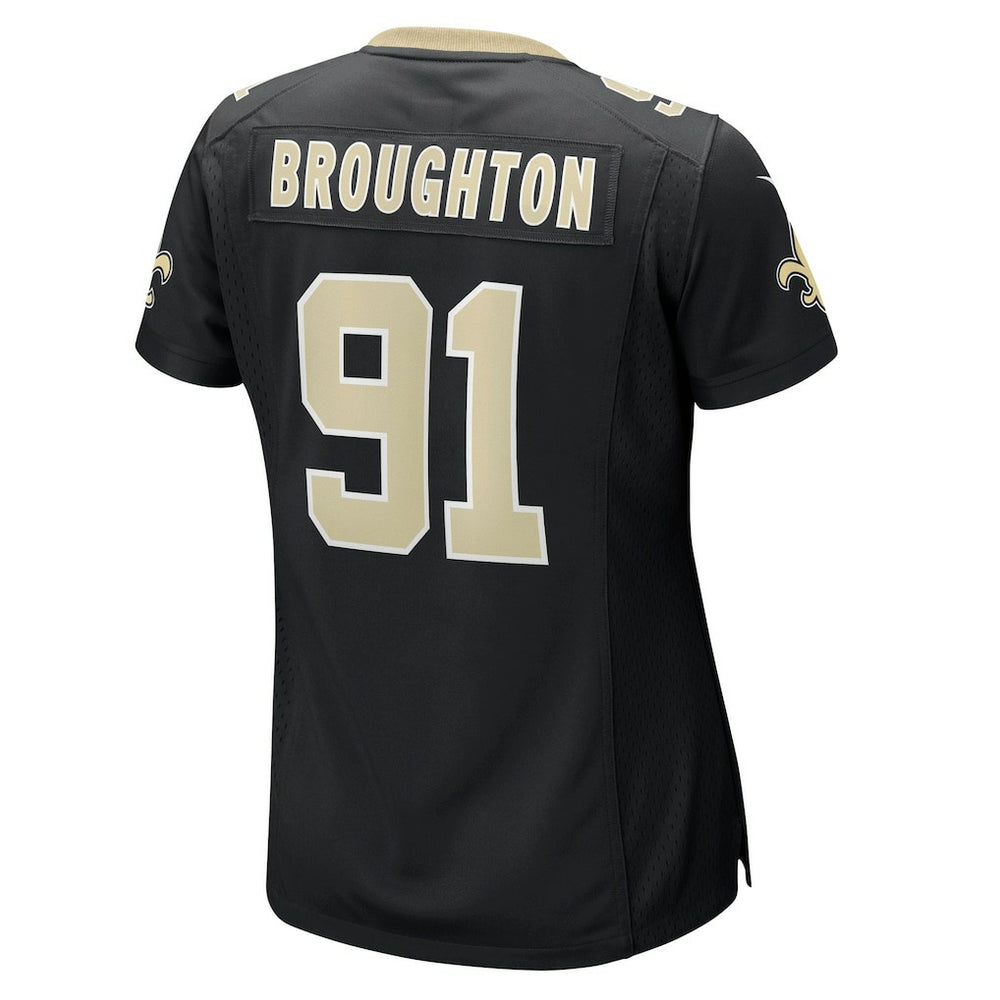 Vernon Broughton New Orleans Saints Women's Team Game Jersey Black | Nike for Sale