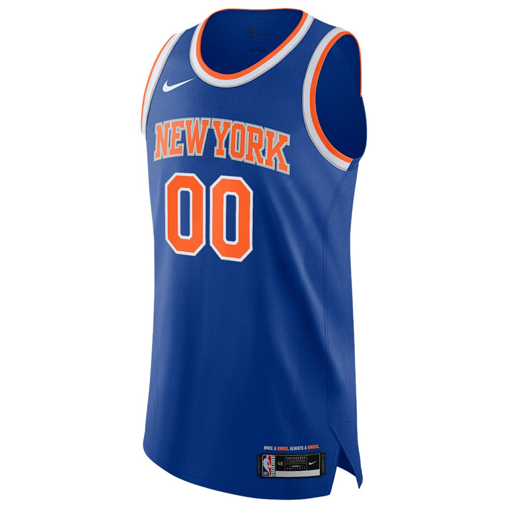 New York Knicks Authentic Custom Jersey Icon Edition Blue - NBA