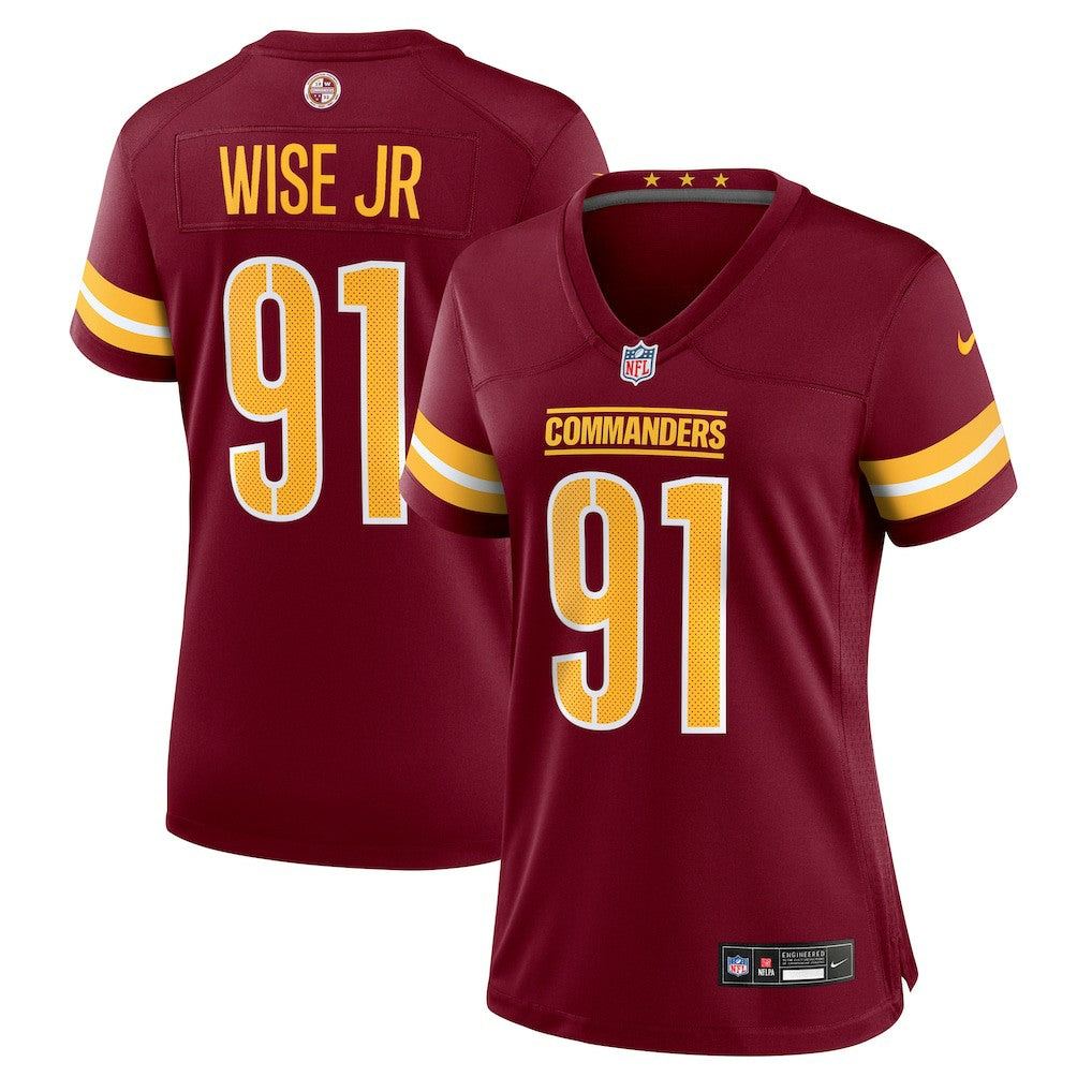 Deatrich Wise Jr. Washington Commanders Women's Team Game Jersey Burgundy | Nike for Sale