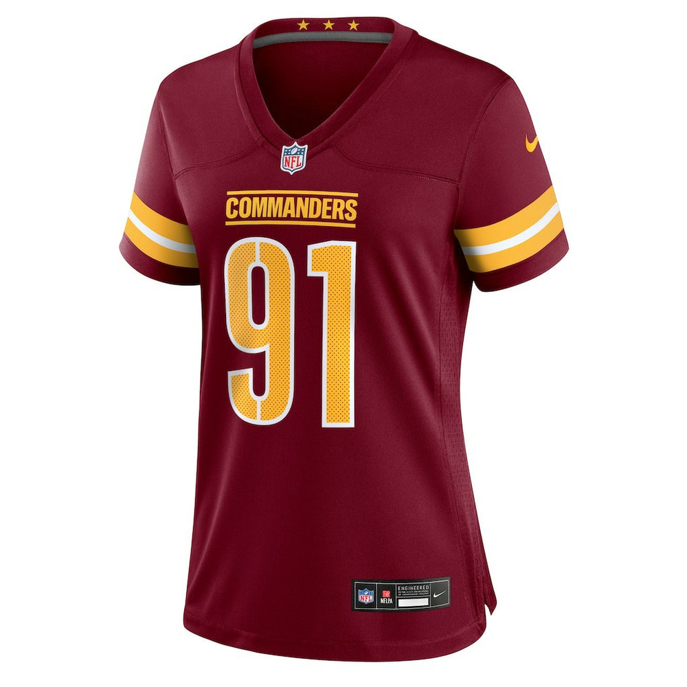 Deatrich Wise Jr. Washington Commanders Women's Team Game Jersey Burgundy | Nike for Sale