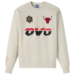 Chicago Bulls OVO x NBA Fleece Sweatshirt Natural - NBA