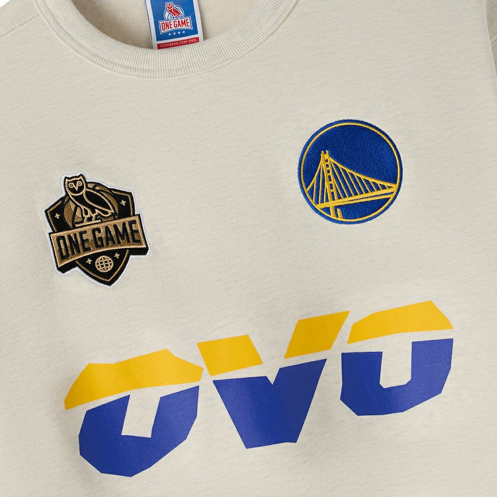 Golden State Warriors OVO x NBA Fleece Sweatshirt Natural - NBA