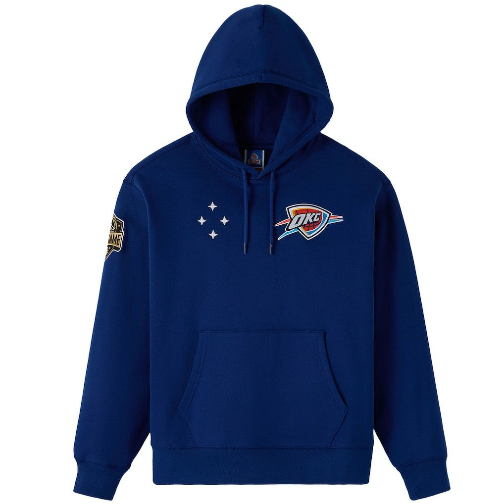 Oklahoma City Thunder OVO x NBA Fleece Hoodie Blue - NBA