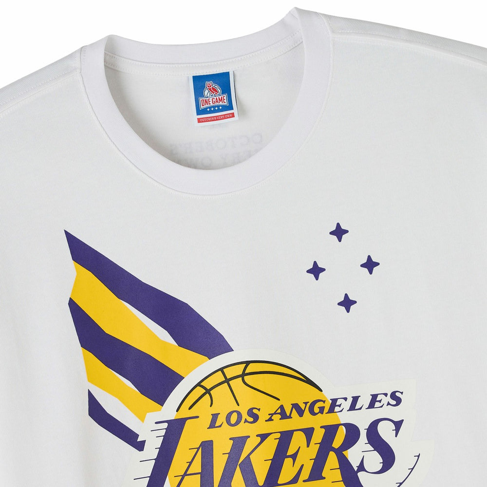 Los Angeles Lakers OVO x NBA Heavyweight T-Shirt White - NBA