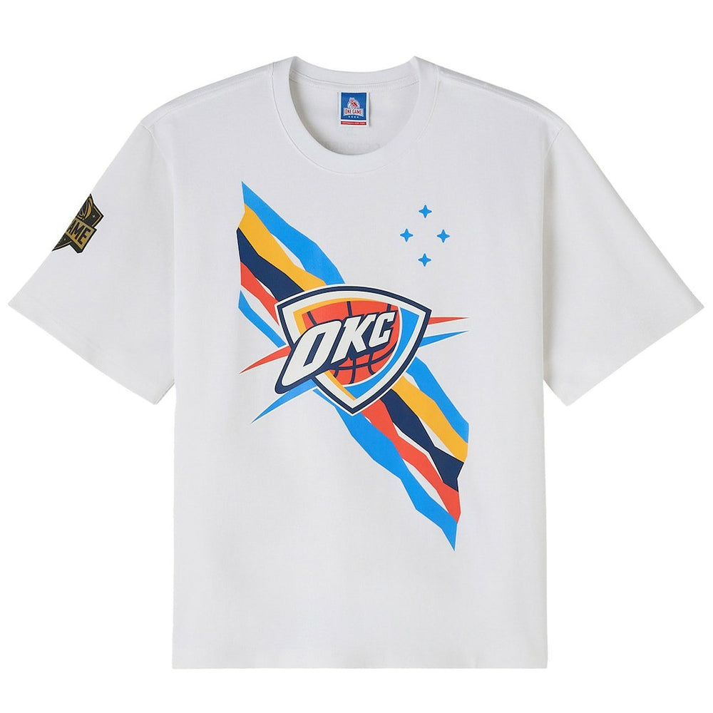 Oklahoma City Thunder OVO x NBA Heavyweight T-Shirt White - NBA