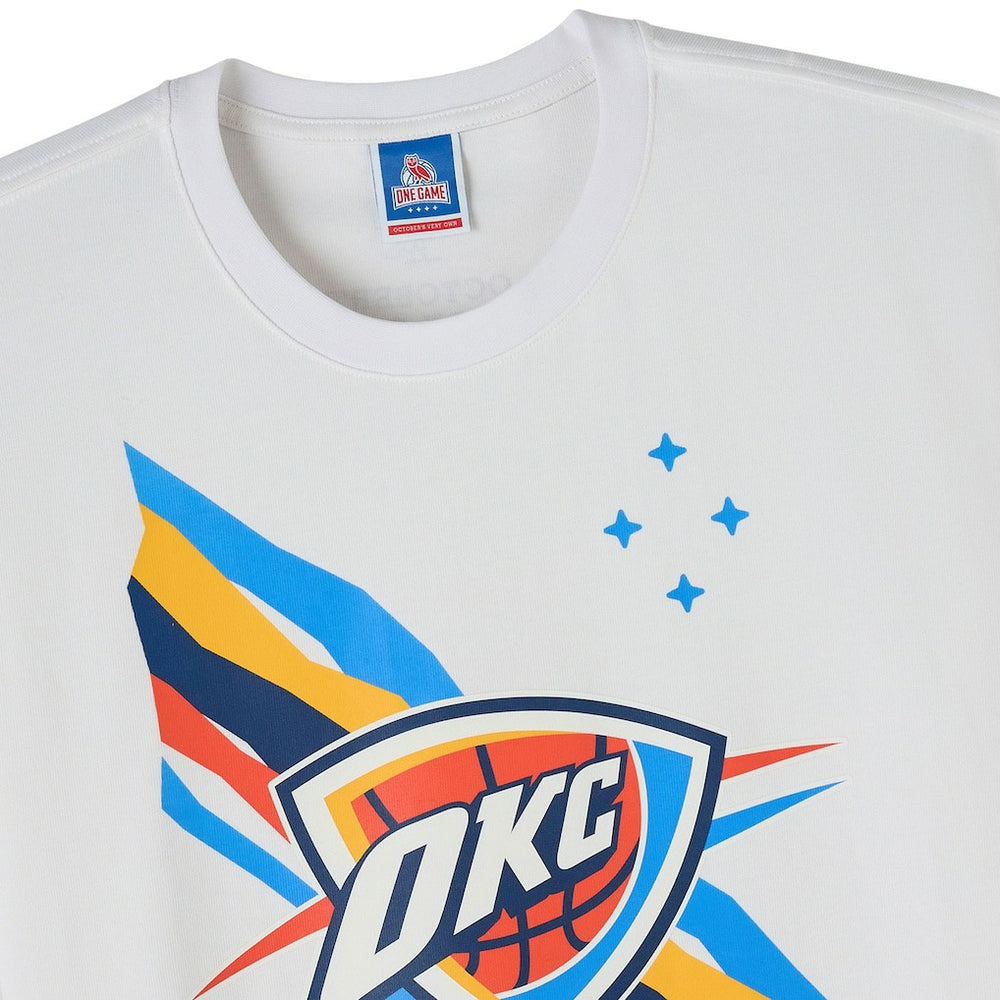 Oklahoma City Thunder OVO x NBA Heavyweight T-Shirt White - NBA