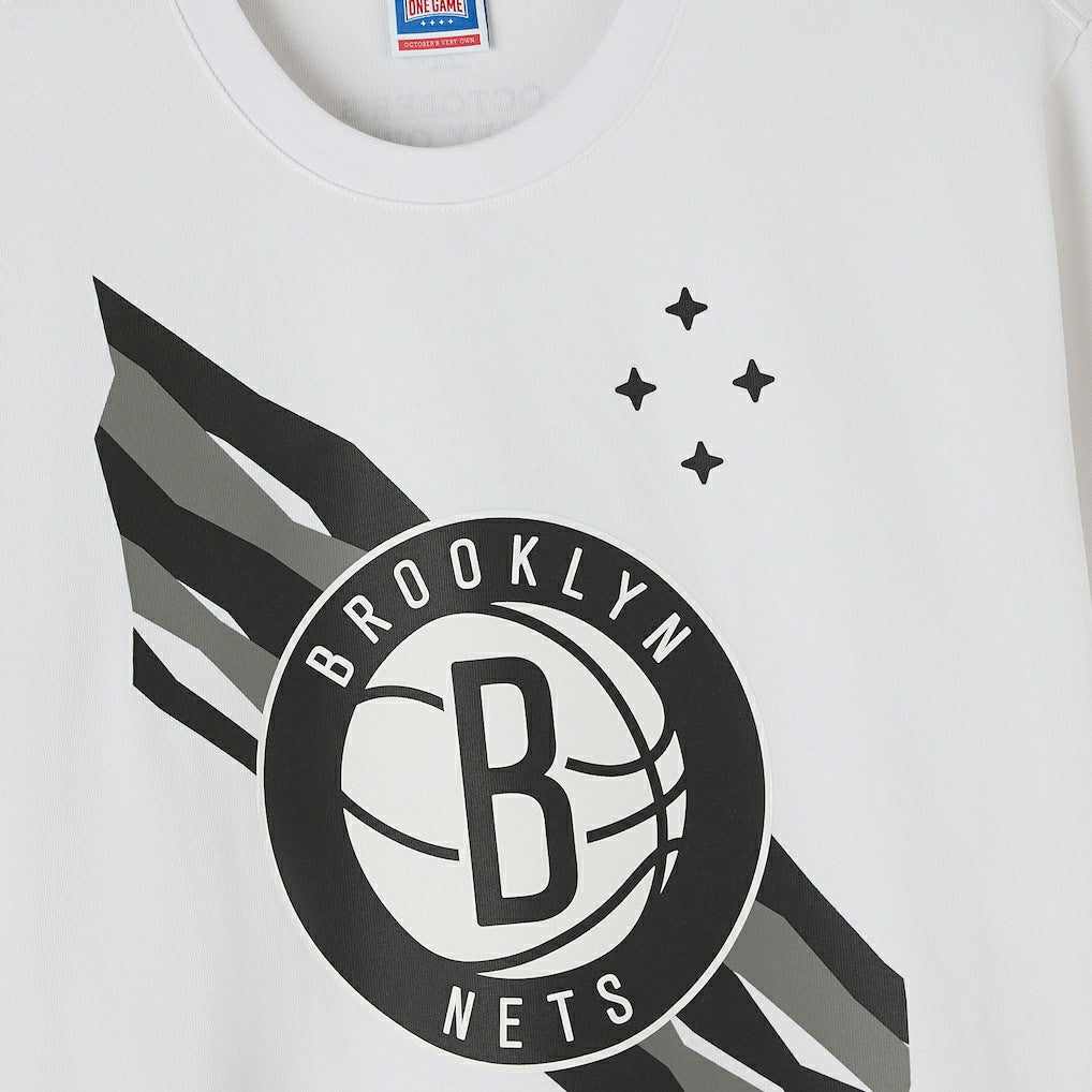 Brooklyn Nets OVO x NBA Heavyweight T-Shirt White - NBA
