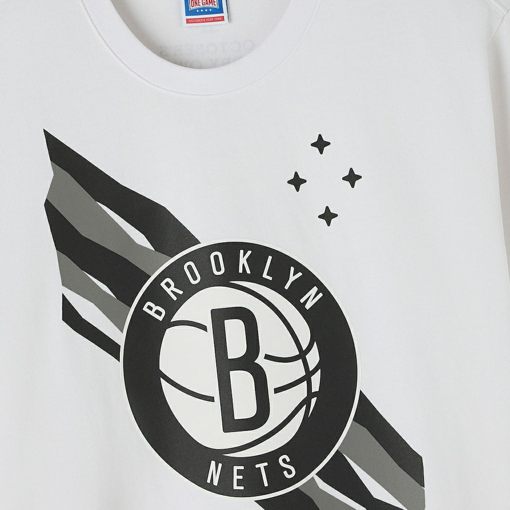 Brooklyn Nets OVO x NBA Heavyweight T-Shirt White - NBA