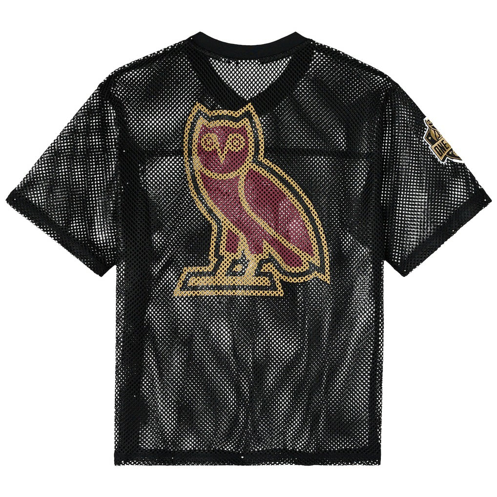 Cleveland Cavaliers OVO x NBA Mesh Football Fashion Jersey Black - NBA