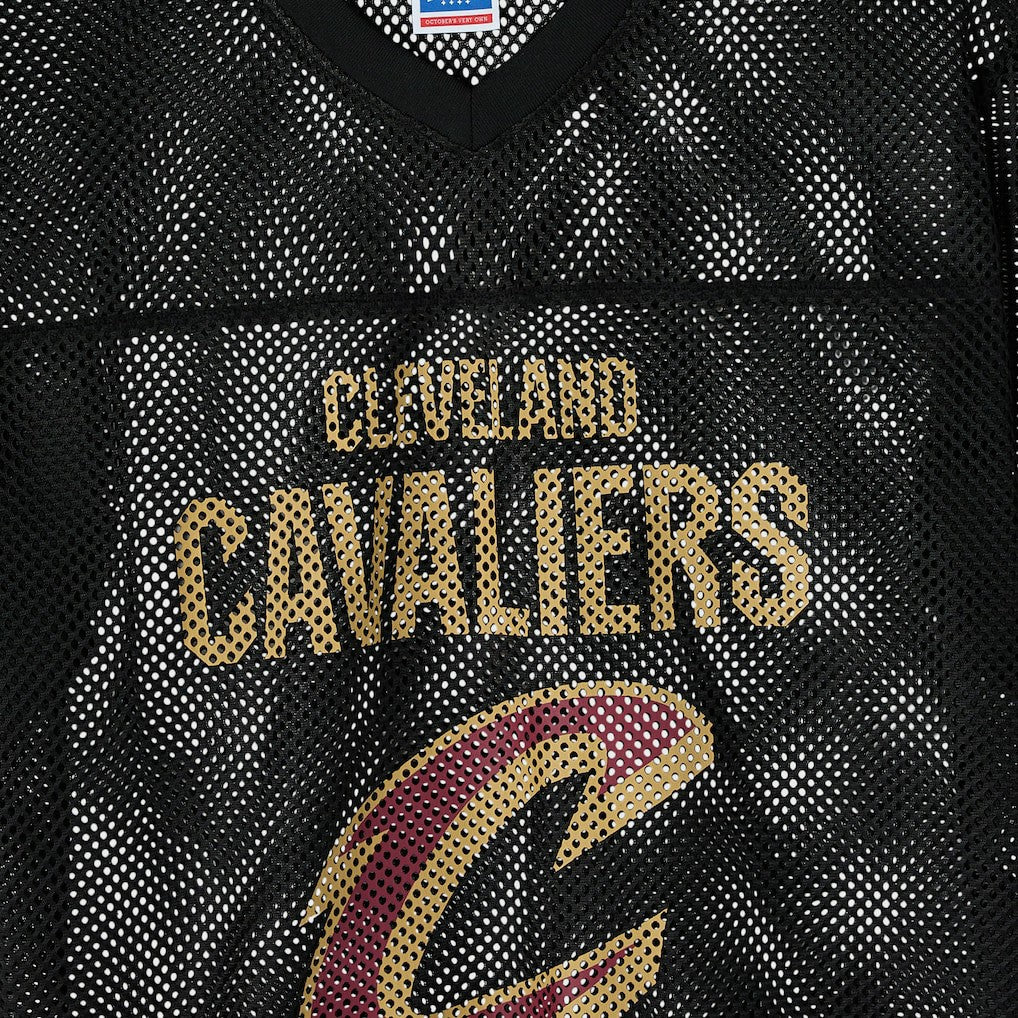 Cleveland Cavaliers OVO x NBA Mesh Football Fashion Jersey Black - NBA