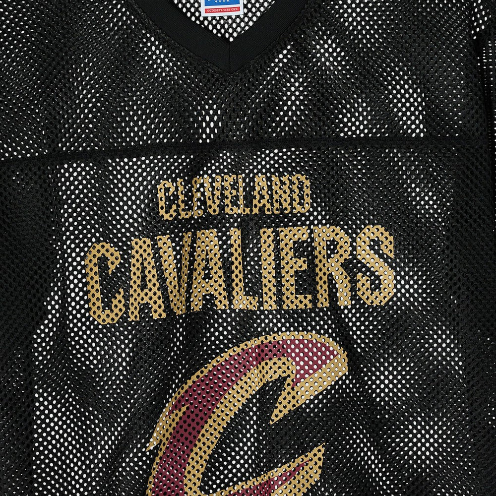 Cleveland Cavaliers OVO x NBA Mesh Football Fashion Jersey Black - NBA